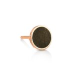 Mono Boucle d'Oreille Ginette NY Georgia Solo Ever Golden Obsidian Disc Stud Or Rose