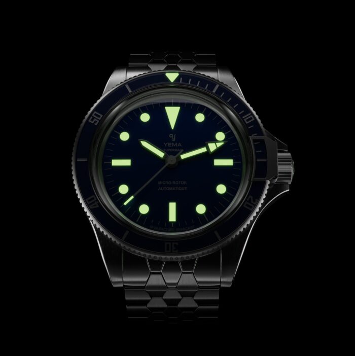 Montre Yema Superman Slim CMM.20 Cadran Bleu Bracelet Acier