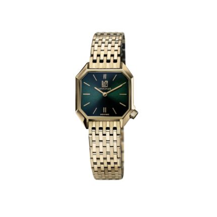 MARCH LA.B Dandy Mansart Emerald Quartz Green Dial 30MM Steel Bracelet Watch