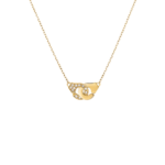 Collier Dinh Van Menottes R8 Diamants Or Jaune