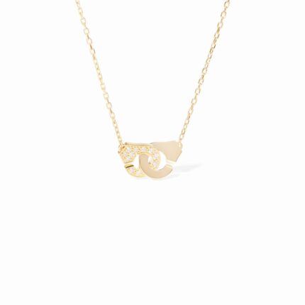 Collier Dinh Van Menottes XS Diamants Or Jaune