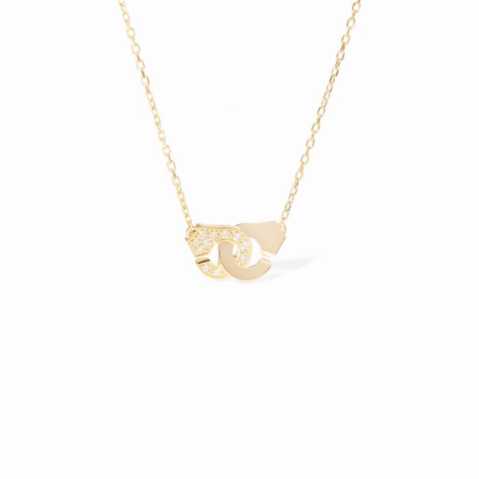 Collier Dinh Van Menottes XS Diamants Or Jaune