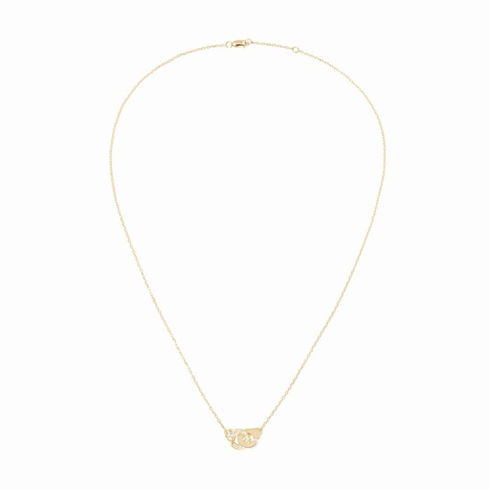 Collier Dinh Van Menottes XS Diamants Or Jaune