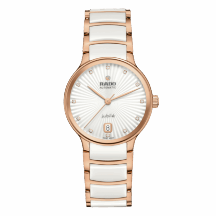 Montre Rado Centrix Automatic Diamonds Cadran Blanc Bracelet Céramique 35MM