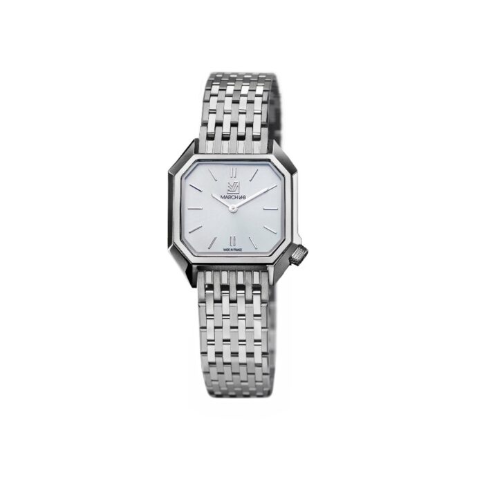 Montre MARCH LA.B Lady Mansart White Elec Cadran Blanc Bracelet Acier 26MM