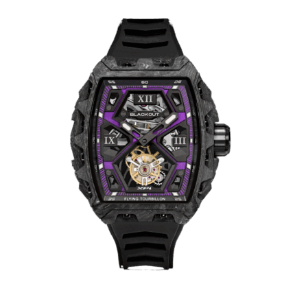 Montre Blackout Watches XP1 Tourbillon LT UltraViolet Bracelet Caoutchouc 44MM