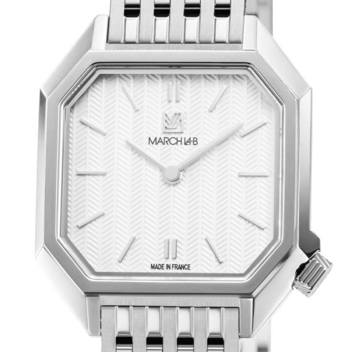 Montre MARCH LA.B Milady Mansart Chevrons Blanc