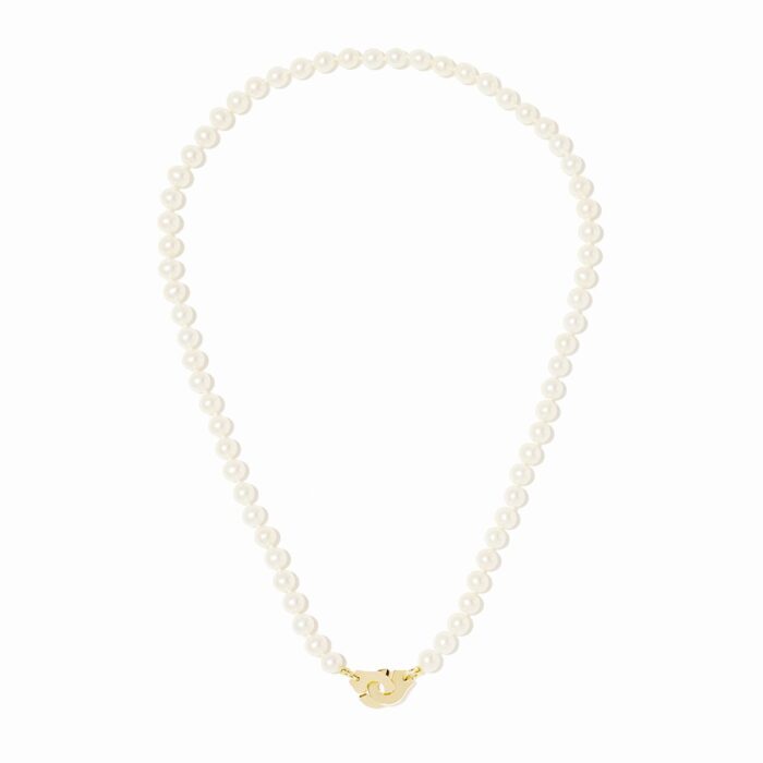 Collier Dinh Van Menottes R10 Perles Or Jaune