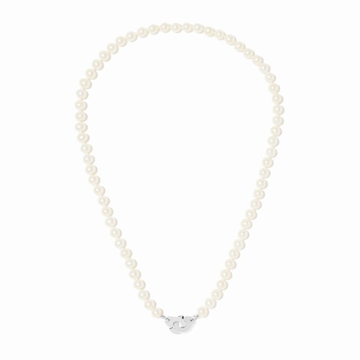 Necklace Dinh Van Menottes  R10 White gold beads