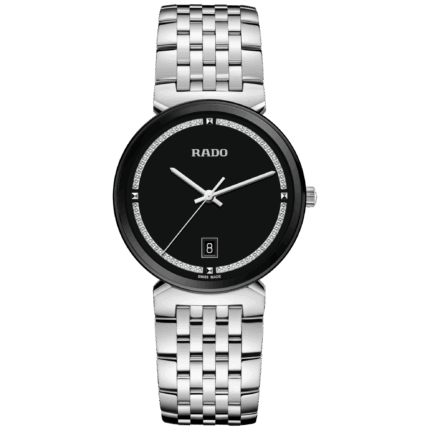 Rado Florence Quartz Watch Black Dial Steel Bracelet 38MM