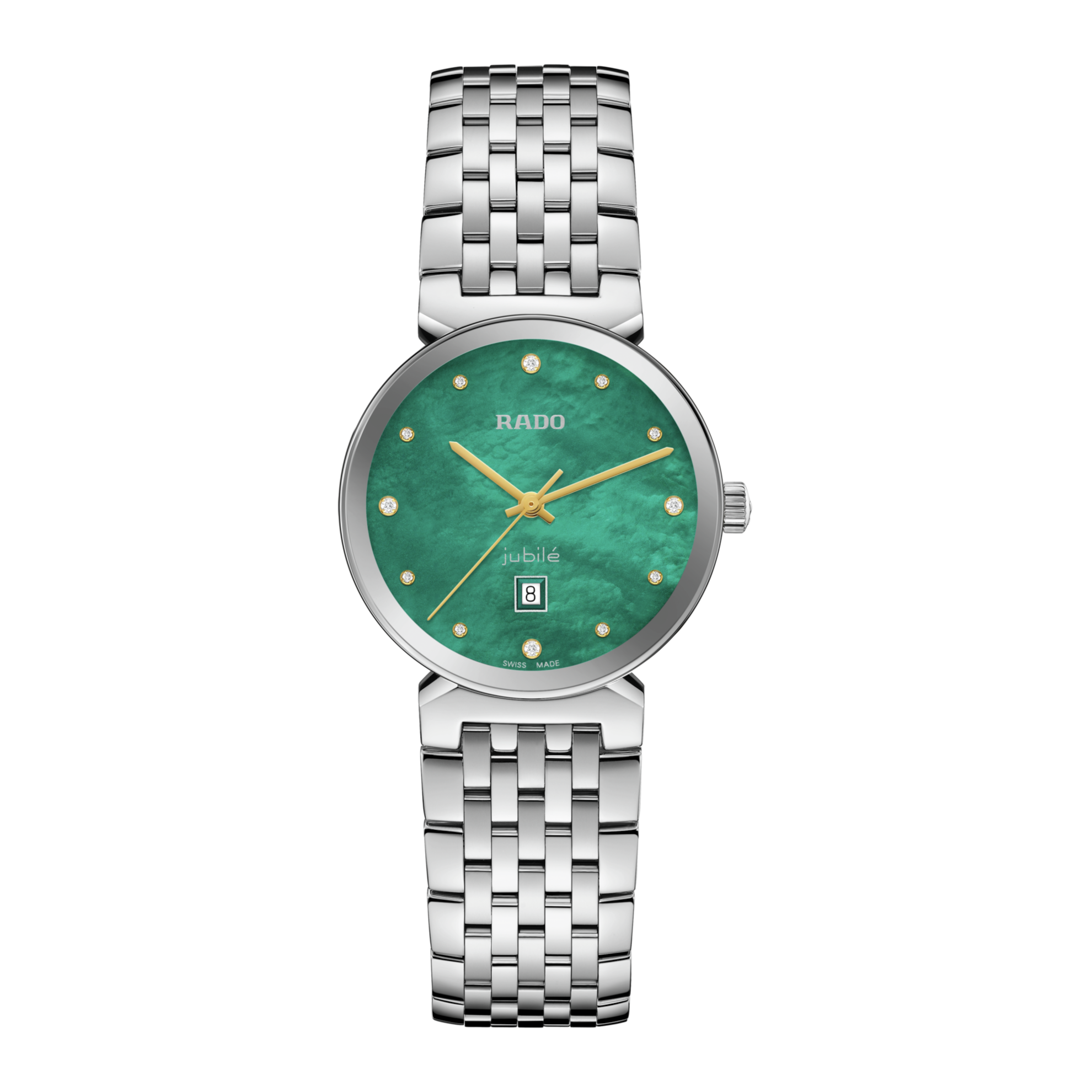 Montre Rado Florence Diamonds Quartz Cadran Vert Bracelet Acier 30MM