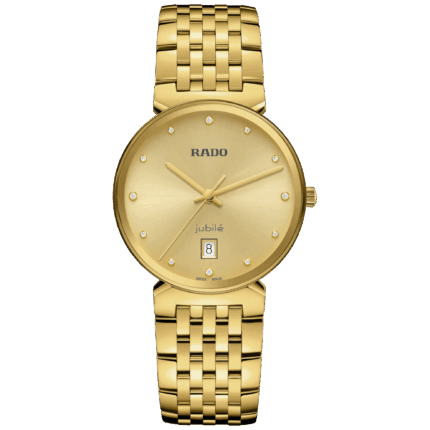 Montre Rado Florence Diamonds Quartz Cadran Jaune Bracelet Acier 38MM