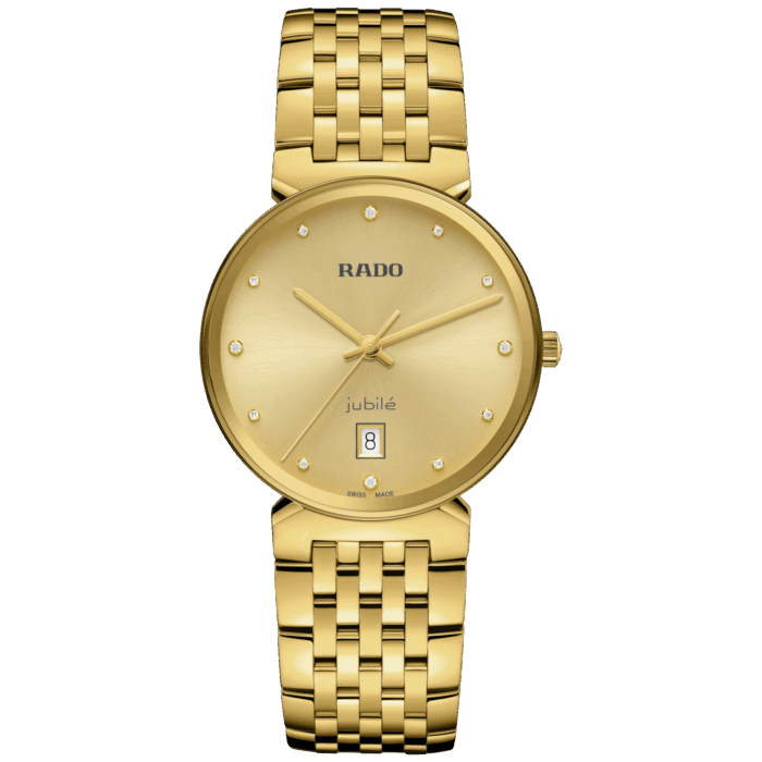 Montre Rado Florence Diamonds Quartz Cadran Jaune Bracelet Acier 38MM