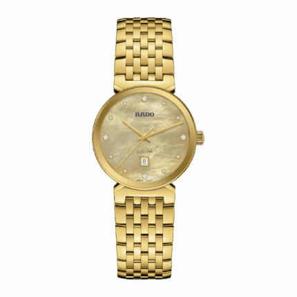 Rado Florence Diamonds Quartz Yellow Dial Steel Bracelet 30MM