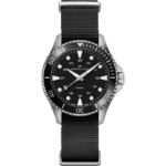 Watch Hamilton Khaki Navy  Scuba Quartz Black dial Bracelet Nato  37MM