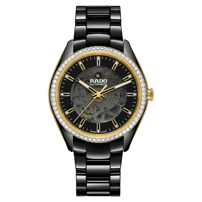 Montre Rado HyperChrome Automatic Diamonds Cadran Noir Bracelet Céramique 42MM