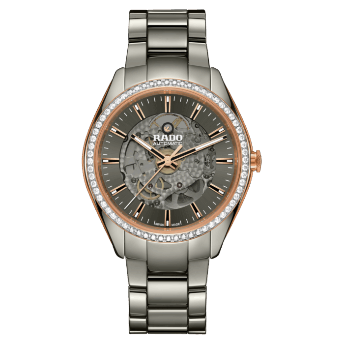 Montre Rado HyperChrome Automatic Diamonds Cadran Gris Bracelet Céramique 42MM