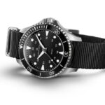 Montre Hamilton Khaki Navy Scuba Quartz Cadran Noir Bracelet Nato 37MM