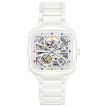 Rado True Square Open Heart Auto Watch Ceramic Bracelet 38MM