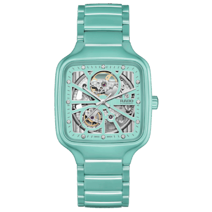 Rado True Square Open Heart Auto Watch Ceramic Bracelet 38MM