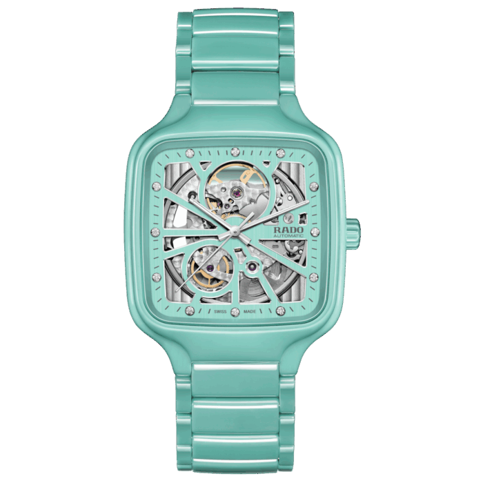 Montre Rado True Square Open Heart Auto Bracelet Ceramique 38MM
