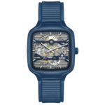Montre Rado True Square Skeleton Auto Bracelet Caoutchouc 38MM