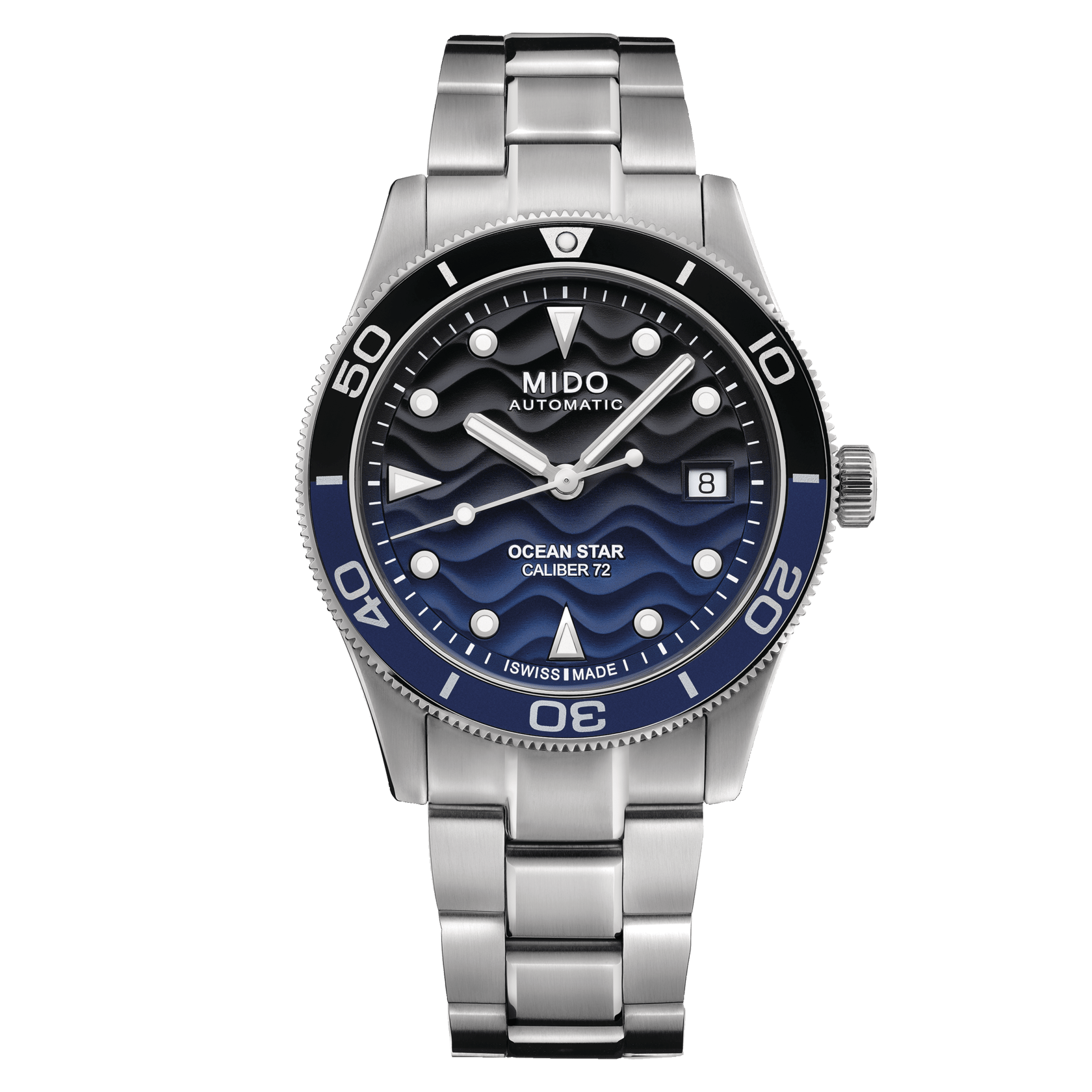 Mido Ocean Star 39 Auto Watch Blue Dial Steel Bracelet 39MM