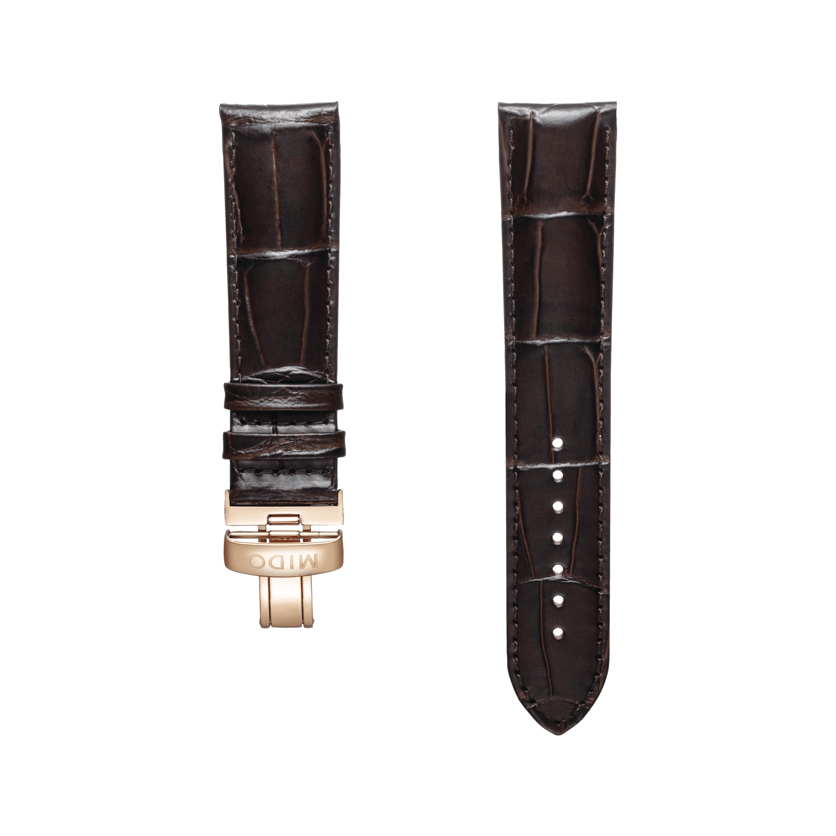 Mido Leather Watch Bracelet Brown