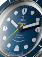 Montre Yema Navygraf Marine Nationale CMM.10 Auto Cadran Bleu Bracelet Cuir 39MM