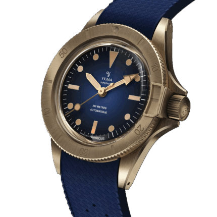 Montre Yema Superman Bronze CMM.10 Auto Cadran Bleu Bracelet Caoutchouc 39MM
