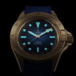 Montre Yema Superman Bronze CMM.10 Auto Cadran Bleu Bracelet Caoutchouc 39MM