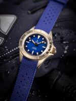 Montre Yema Superman Bronze CMM.10 Auto Cadran Bleu Bracelet Caoutchouc 39MM