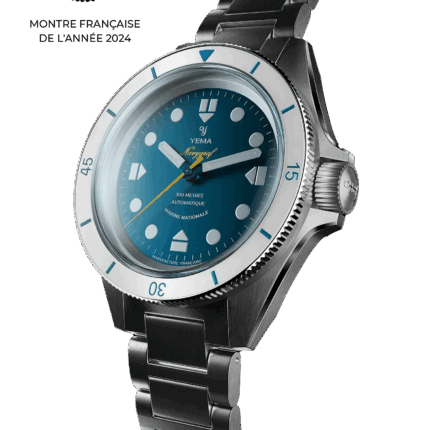 Montre Yema Navygraf Marine Nationale CMM.10 Auto Cadran Bleu Bracelet Acier 39MM