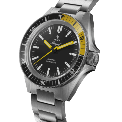 Montre Yema Navygraf CMM.10 Auto Cadran Noir Bracelet Acier 39MM