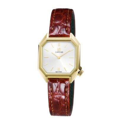 Montre MARCH LA.B Milady Mansart Continental Quartz Cadran Blanc Bracelet Cuir