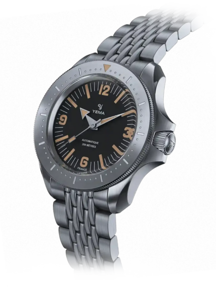 Montre Yema Diver Auto Cadran Noir Bracelet Acier 39.5MM