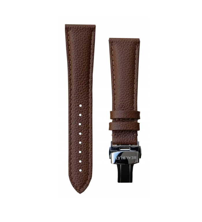 Bracelet Montre Beaubleu Cuir Cognac Grainé