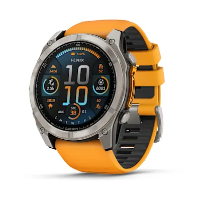 Montre Garmin Fenix 8 Amoled Sapphire Titanium Connectée Bracelet Caoutchouc 51MM