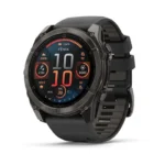 Montre Garmin Fenix 8 Amoled Sapphire Titane Carbone Grey DLC Connectée Bracelet Caoutchouc 51MM