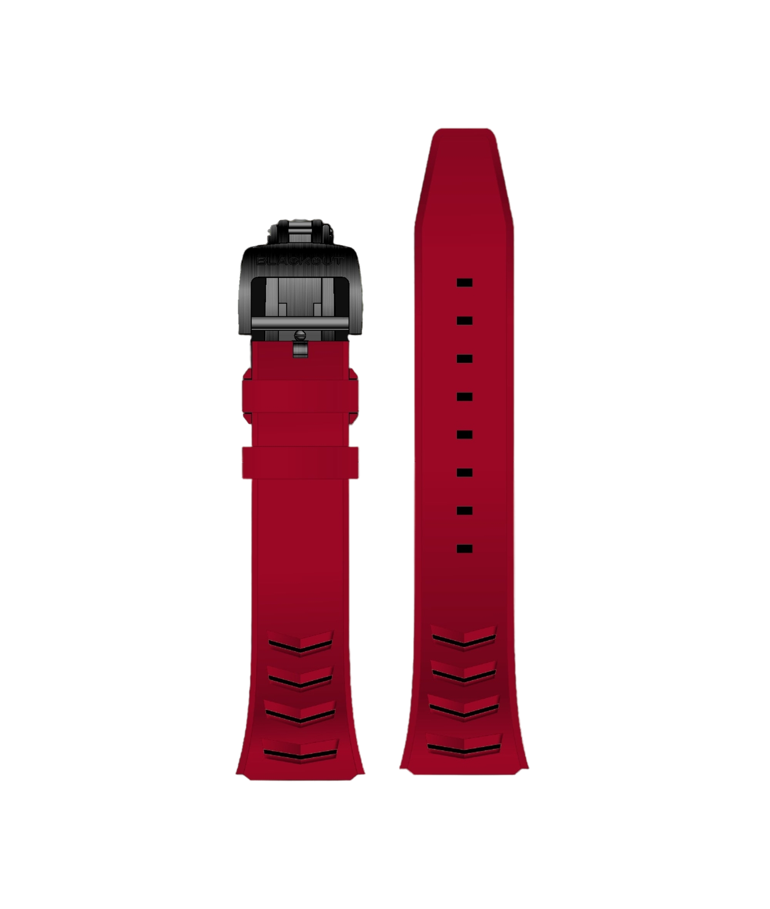 Blackout Concept XP1 Red Rubber Watch Bracelet