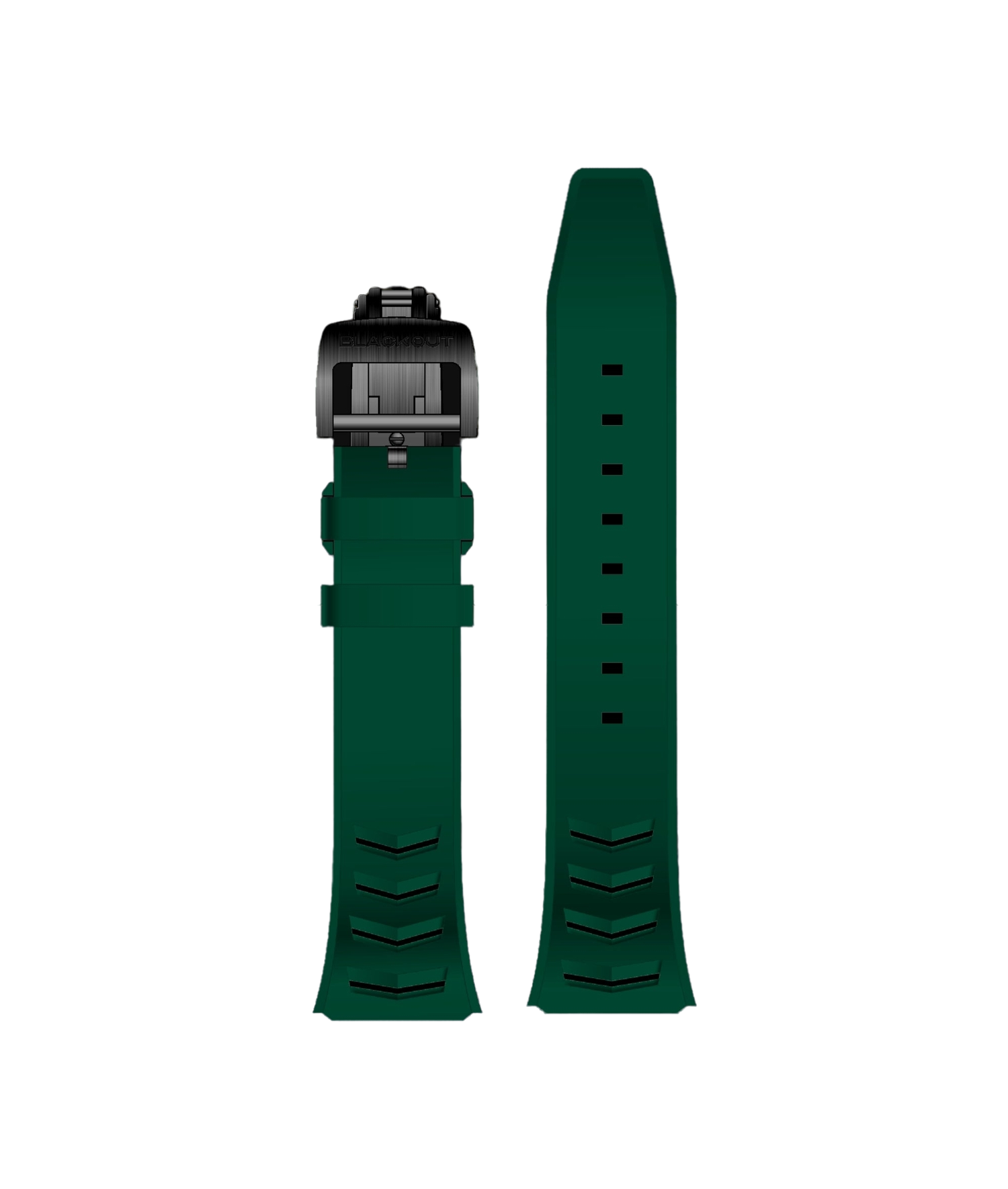 Blackout Concept XP1 Royal Green Rubber Watch Bracelet