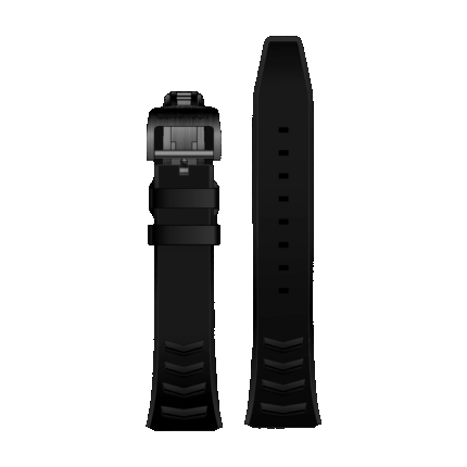Bracelet Montre Blackout Concept XP1 Black Caoutchouc Noir