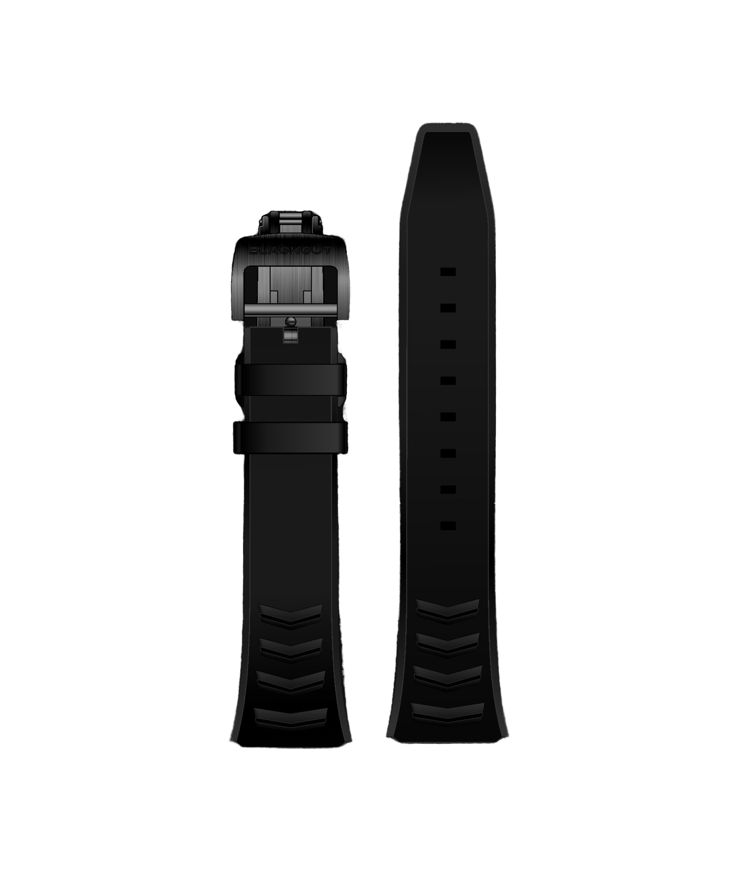 Blackout Concept XP1 Black Rubber Watch Bracelet