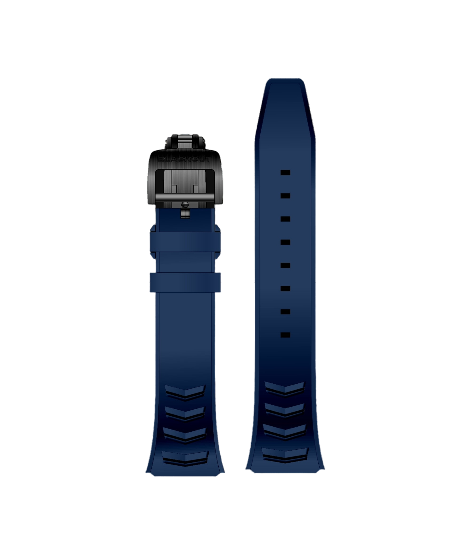 Blackout Concept XP1 Blue Rubber Watch Bracelet