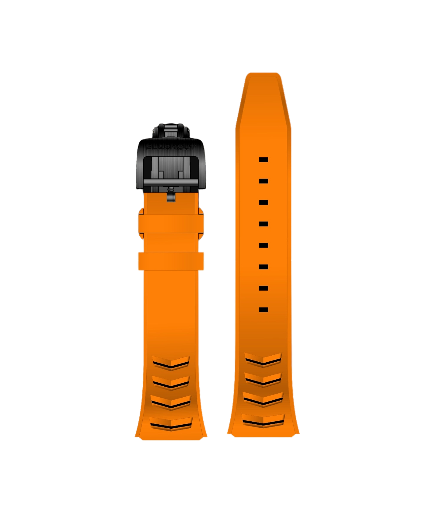 Bracelet Montre Blackout Concept XP1 Caoutchouc Orange