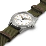 Montre Hamilton Khaki Field Quartz Cadran Blanc Bracelet Textile