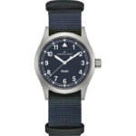 Montre Hamilton Khaki Field Quartz Cadran Bleu Bracelet Textile