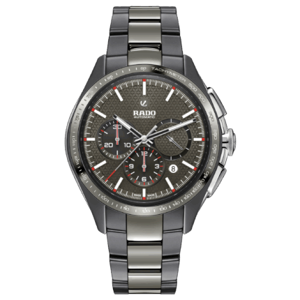 Rado HyperChrome Chronograph Auto Gray Dial 45MM Ceramic Bracelet Watch