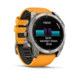 Montre Garmin Fenix 8 Amoled Sapphire Titanium Connectée Bracelet Caoutchouc 51MM