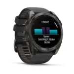 Montre Garmin Fenix 8 Amoled Sapphire Titane Carbone Grey DLC Connectée Bracelet Caoutchouc 51MM